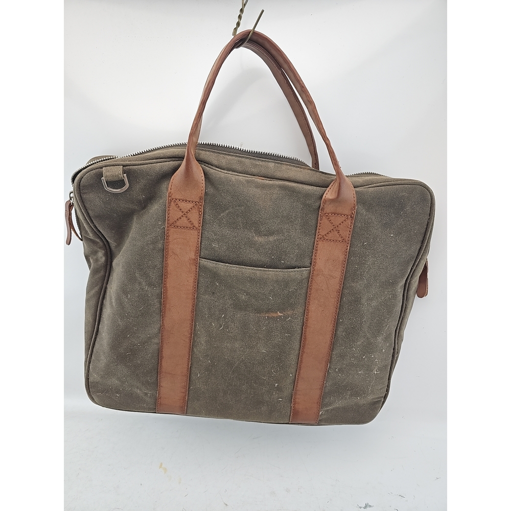 DOPP Olive Suede Briefcase Laptop Bag